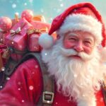 Papá Noel y Aurora Boreal
